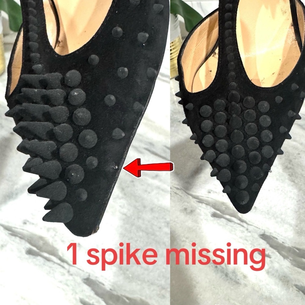 Christian Louboutin Black Spiked Heels 100% AUTHENTIC - Picture 8 of 10